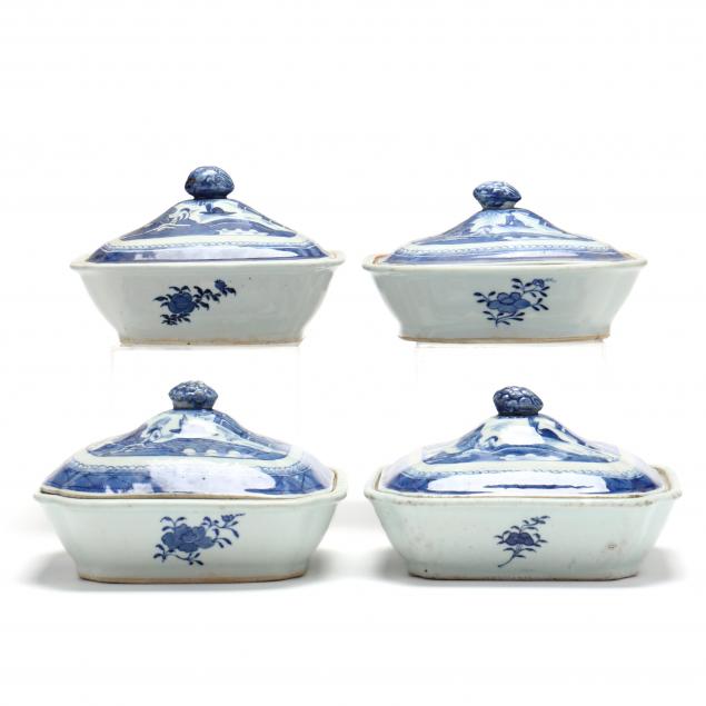 four-canton-blue-and-white-porcelain-covered-entree-dishes