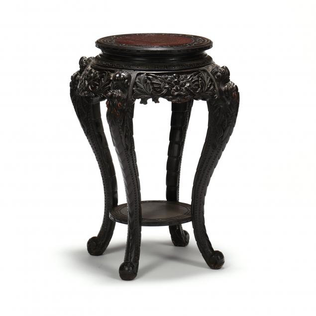 asian-carved-circular-side-table