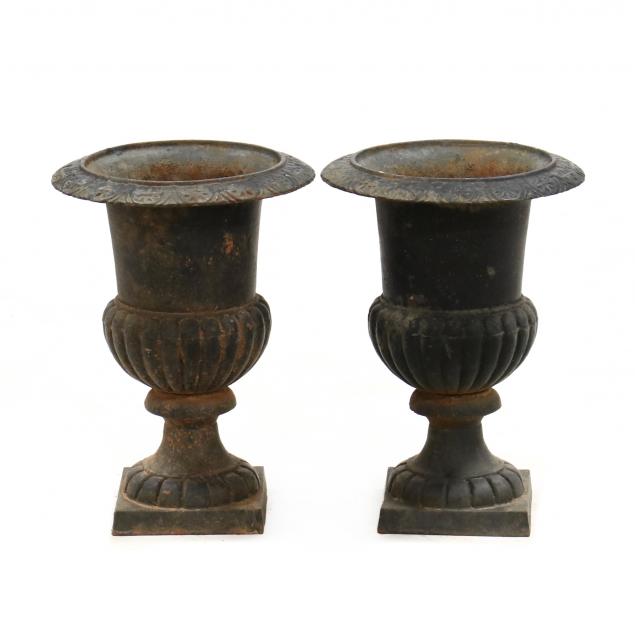 pair-of-antique-cast-iron-classical-style-garden-urns