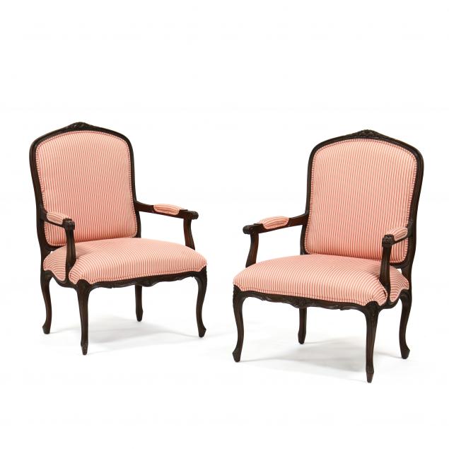 pair-of-louis-xv-style-carved-and-upholstered-armchairs