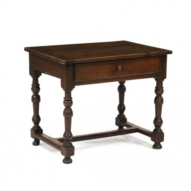 william-and-mary-one-drawer-stretcher-base-writing-table