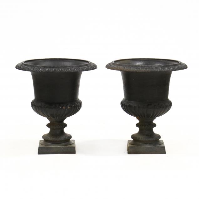pair-of-vintage-cast-iron-classical-style-large-garden-urns