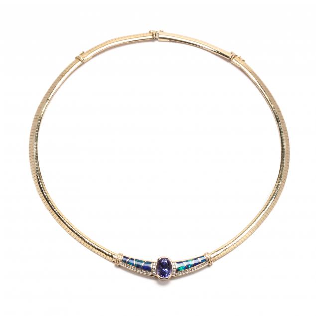 14kt-gold-tazanite-opal-and-diamond-necklace