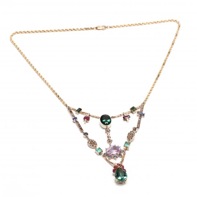 14kt-gold-and-multi-gemstone-necklace