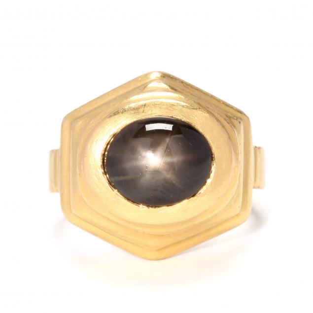 gold-and-black-star-sapphire-ring