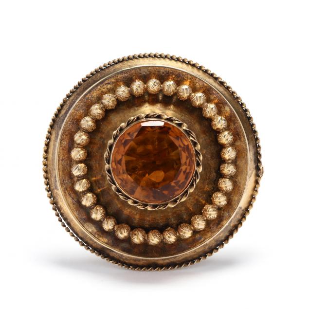 an-antique-gold-and-citrine-brooch