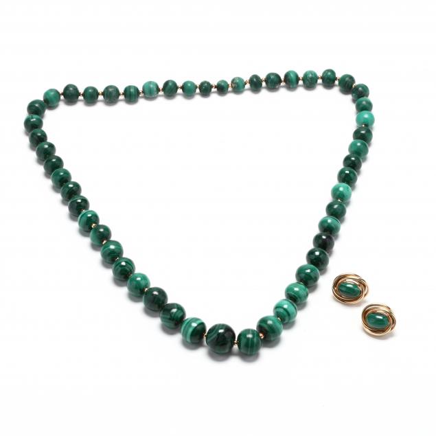 gold-and-malachite-necklace-and-a-pair-of-14kt-malachite-earrings