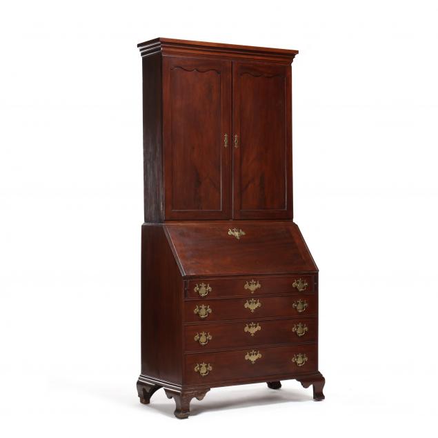 new-england-chippendale-mahogany-desk-and-bookcase