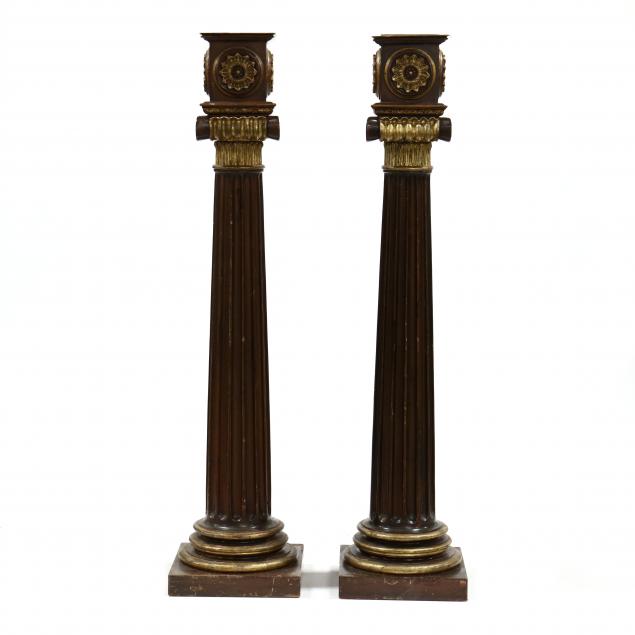 pair-of-antique-corinthian-style-gilt-column-planter