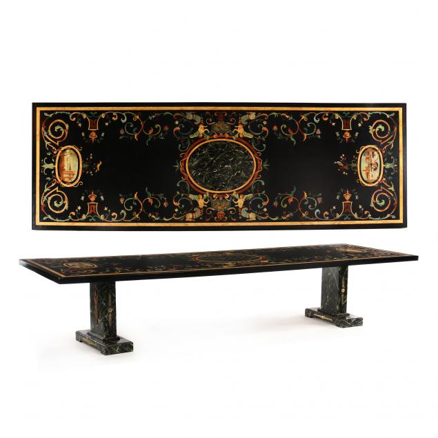 custom-trompe-l-oeil-faux-pietra-dura-banquet-table