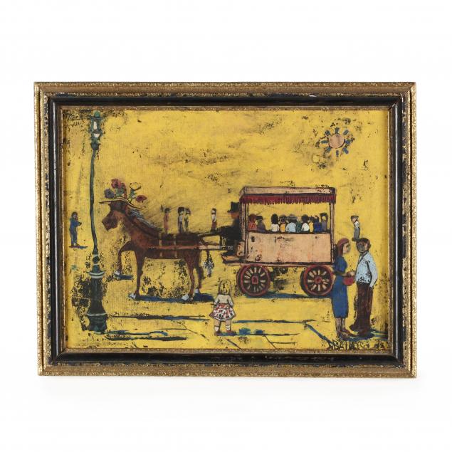 a-vintage-painting-of-a-horse-drawn-carriage