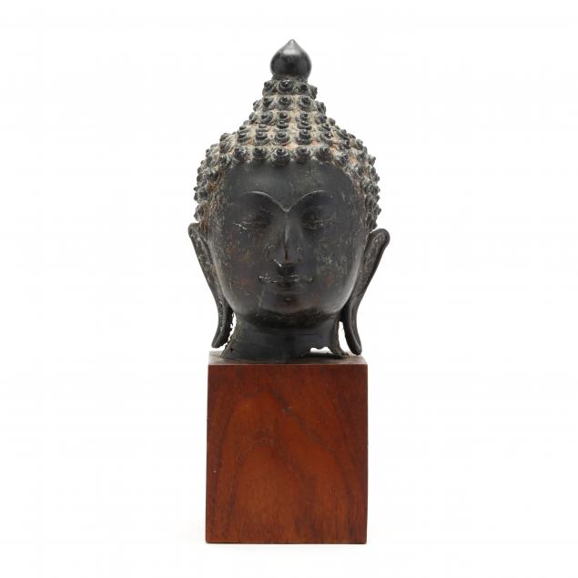 a-thai-bronze-buddha-head