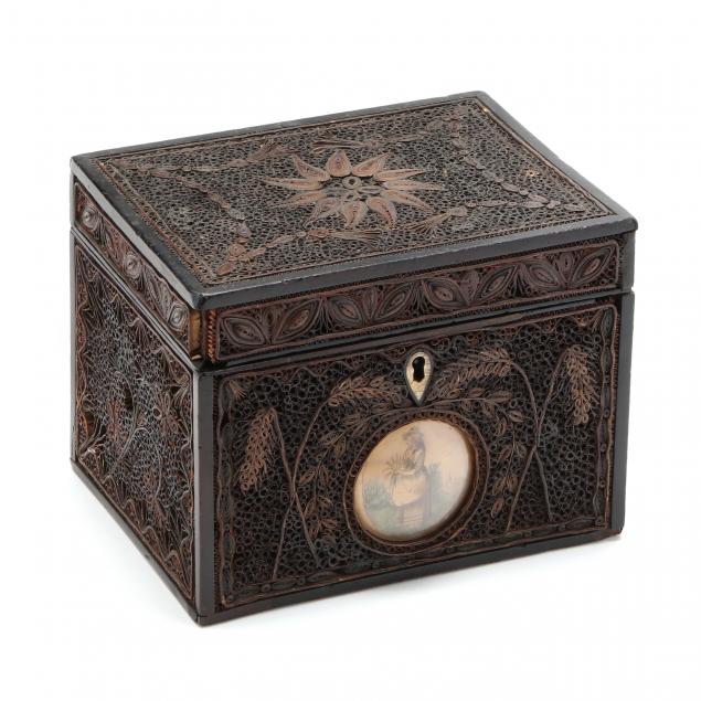 georgian-quill-work-tea-caddy-dated-1794