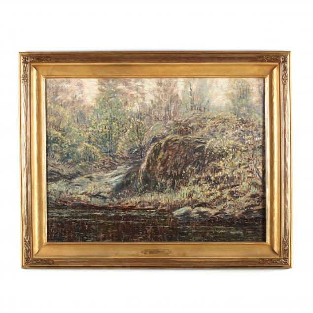 leonard-ochtman-ct-1854-1934-i-hillside-in-spring-i