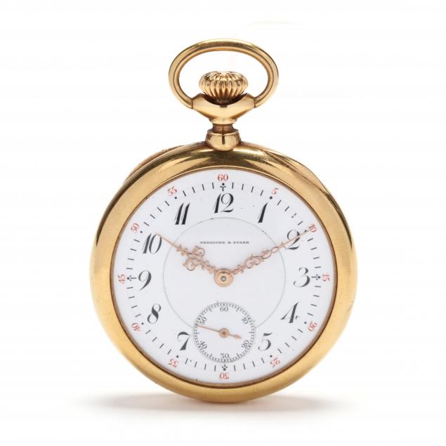 antique-18kt-gold-open-face-pocket-watch-theodore-b-starr