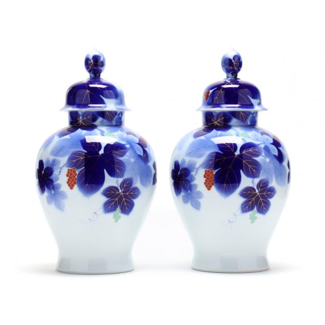 a-pair-of-japanese-covered-jars-marked-fukagawa