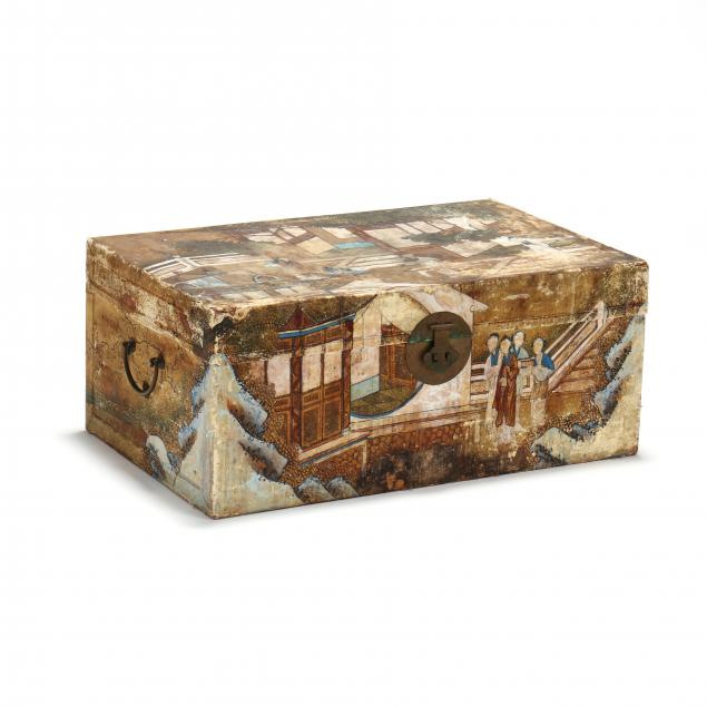 chinese-painted-pigskin-trunk