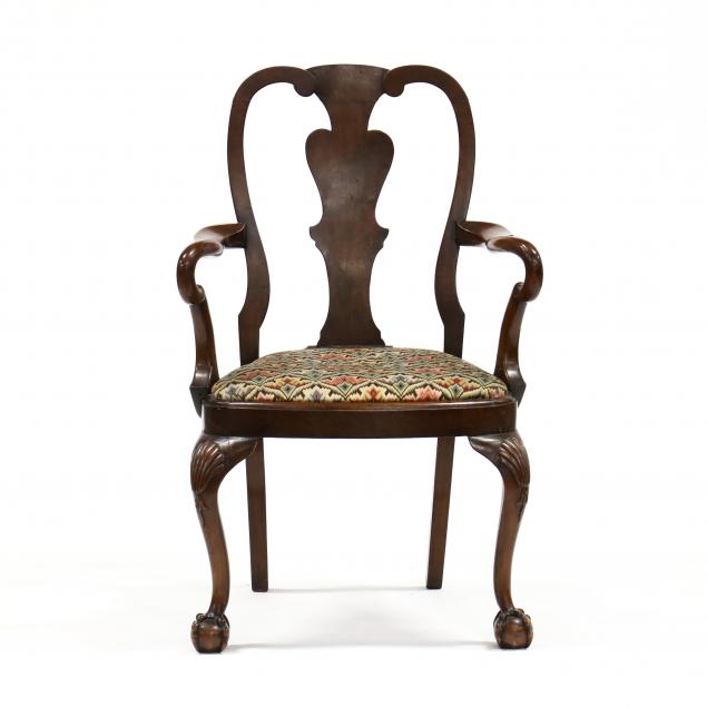 queen-anne-style-carved-mahogany-armchair