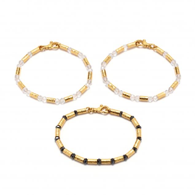 three-high-karat-gold-and-gem-set-bracelets-gurhan