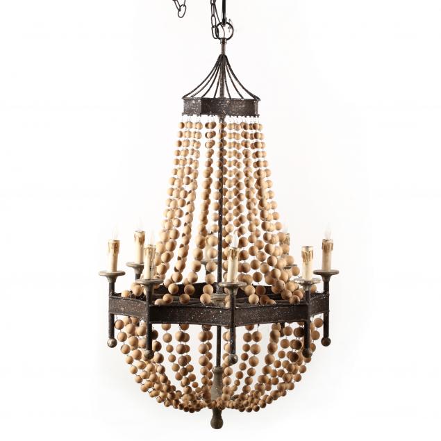 designer-wood-bead-chandelier