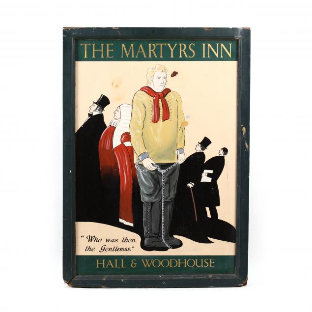 the-martyrs-inn-hall-woodhouse-double-sided-pub-sign