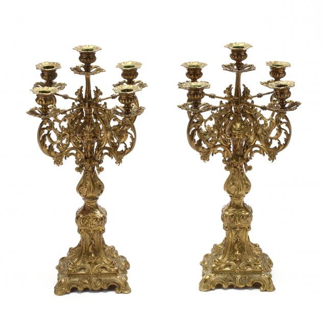 pair-of-french-rococo-style-gilt-brass-candelabra