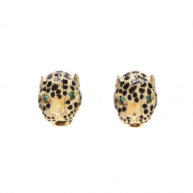 14kt-gold-emerald-and-enamel-earrings