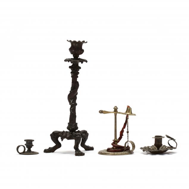 four-antique-candlesticks