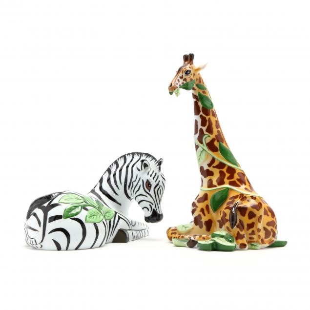 lynn-chase-jungle-party-porcelain-giraffe-and-recumbent-zebra