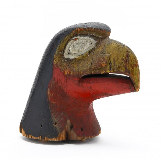 northwest-coast-carved-and-painted-wood-raven-s-head