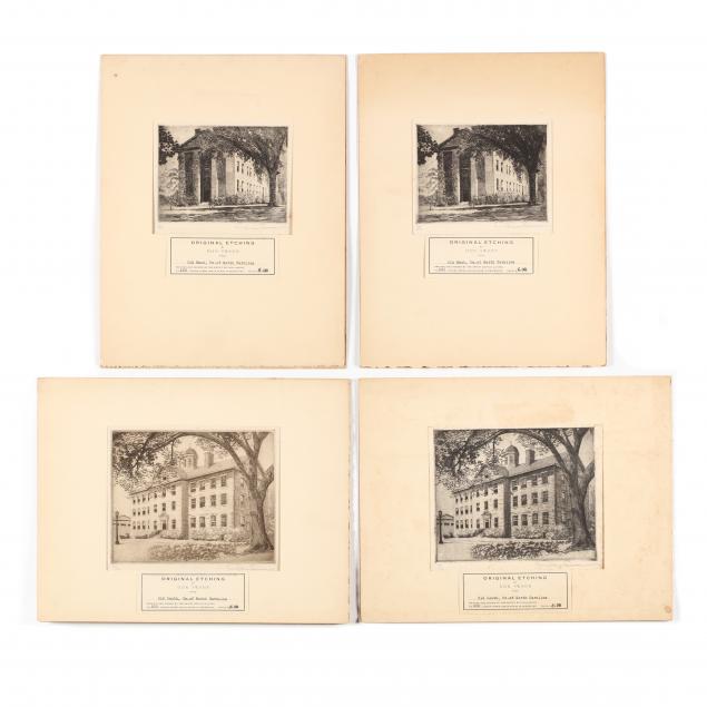 don-swann-american-1889-1954-four-etchings-of-old-east-and-old-south-the-university-of-north-carolina-at-chapel-hill