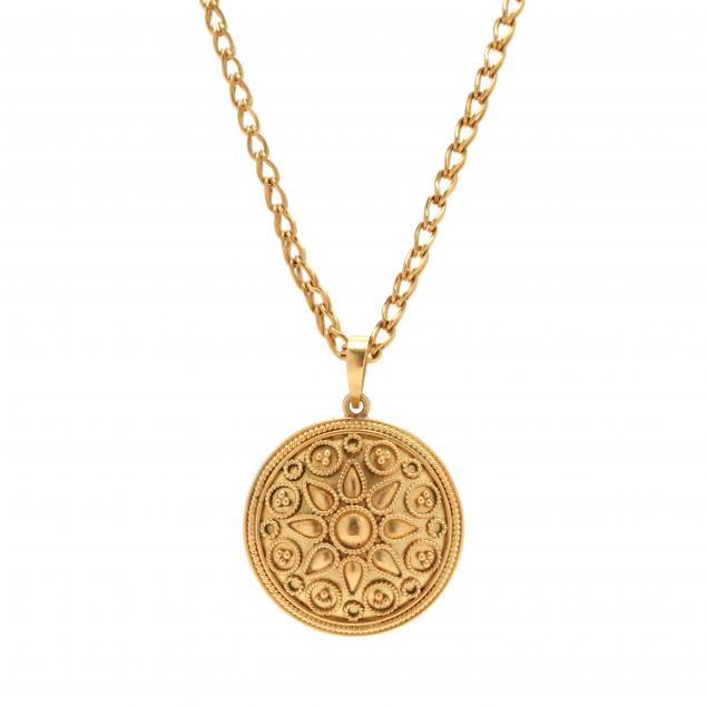 18kt-gold-chain-necklace-with-22kt-gold-pendant