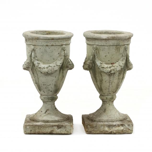 pair-of-classical-style-cast-stone-garden-urns