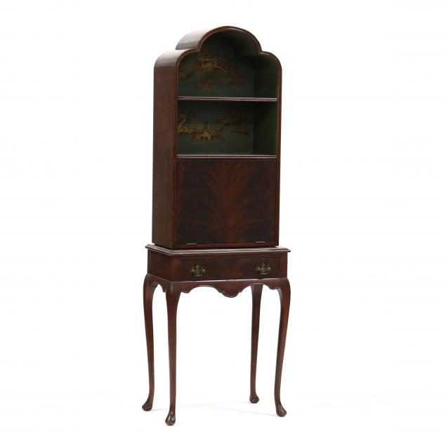 queen-anne-style-chinoiserie-diminutive-secretary-bookcase