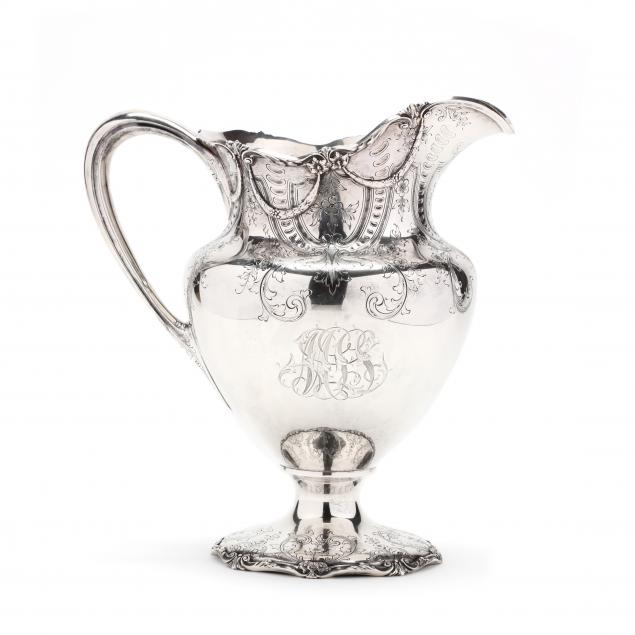 black-starr-frost-exclusive-design-sterling-silver-pitcher