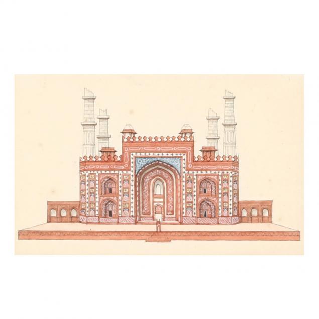 company-school-painting-of-the-tomb-of-akbar-the-great