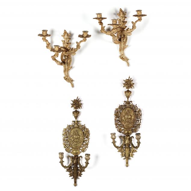 two-pairs-of-italianate-gilt-wall-sconces