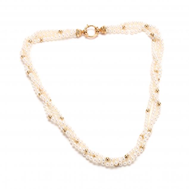 14kt-gold-multi-strand-pearl-necklace