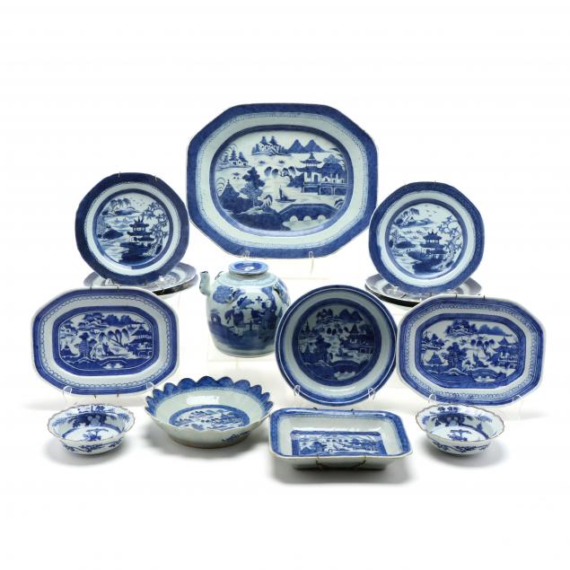 a-large-collection-of-chinese-export-blue-and-white-porcelain