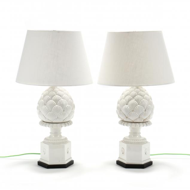 pair-of-ceramic-blanc-de-chine-artichoke-table-lamps