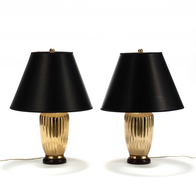 pair-of-reeded-brass-table-lamps