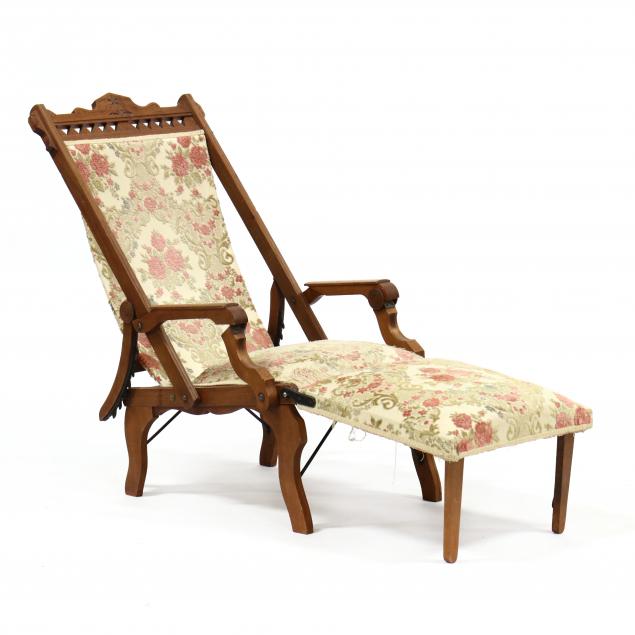 american-victorian-walnut-folding-chair-with-ottoman