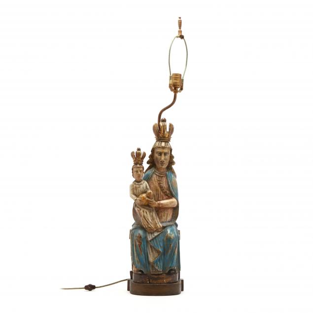 vintage-italian-carved-and-painted-madonna-and-child-table-lamp