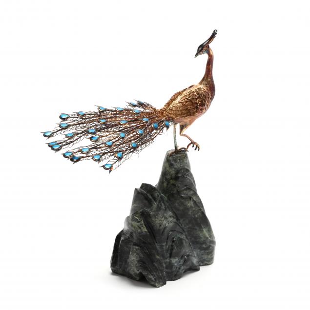 chinese-enameled-sterling-silver-peking-peacock