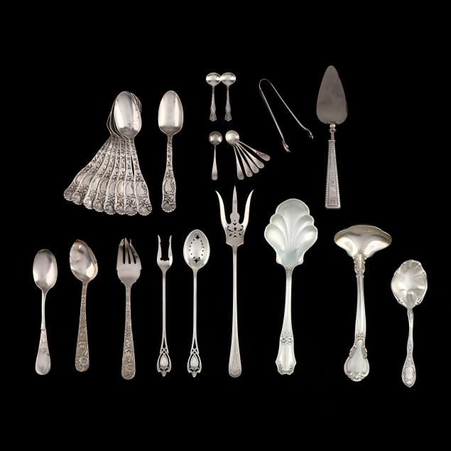 a-collection-of-sterling-silver-flatware