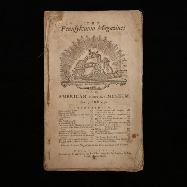 1776-issue-of-i-the-pennsylvania-magazine-i-announcing-independence