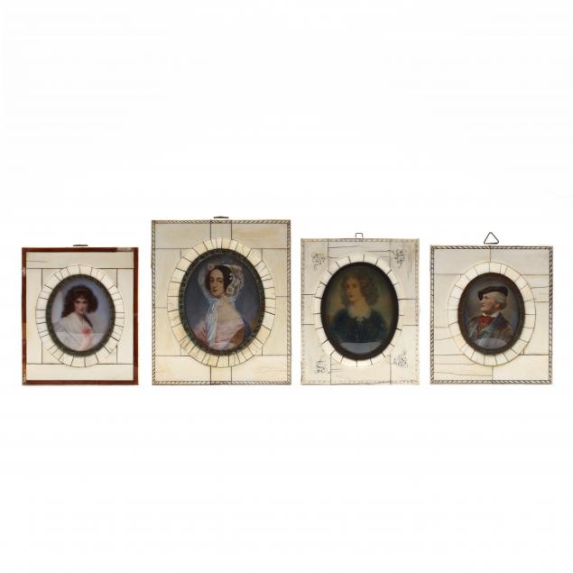 four-vintage-portrait-miniatures