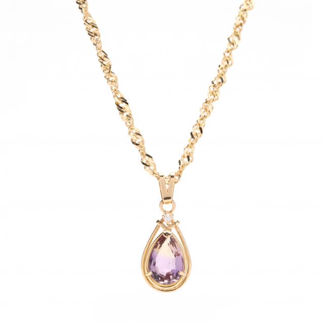 18kt-gold-and-amethyst-pendant-necklace