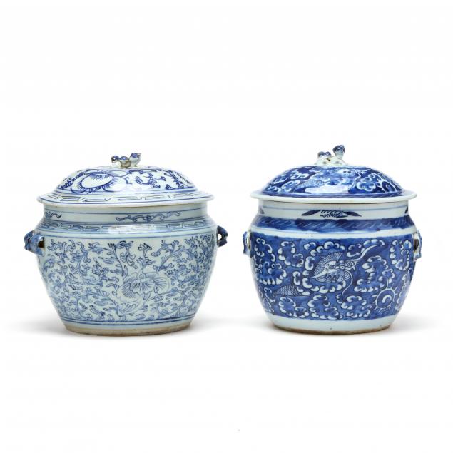 two-chinese-blue-and-white-jars-with-covers