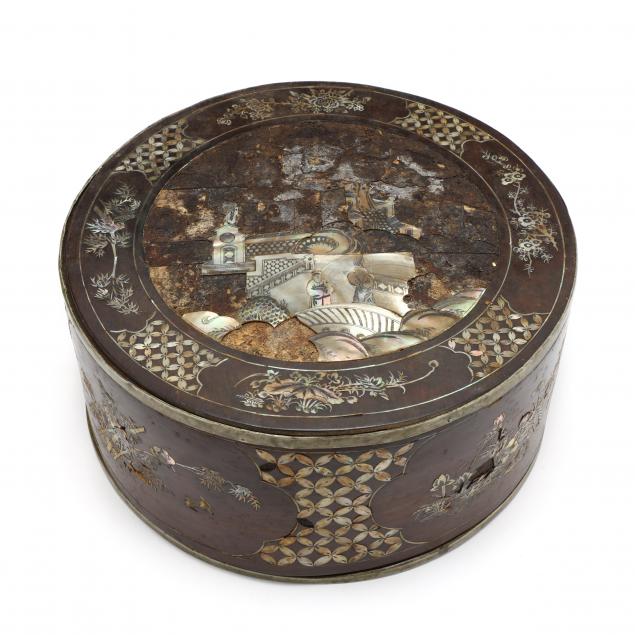 a-chinese-circular-wooden-sewing-box-with-mother-of-pearl-inlay